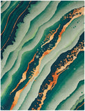 7.9 x 9.9 Prismatic Greens/gold